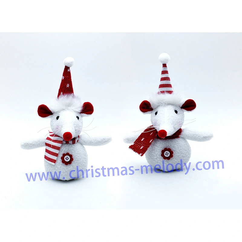 17cm  Red and white small pendant mouse ab