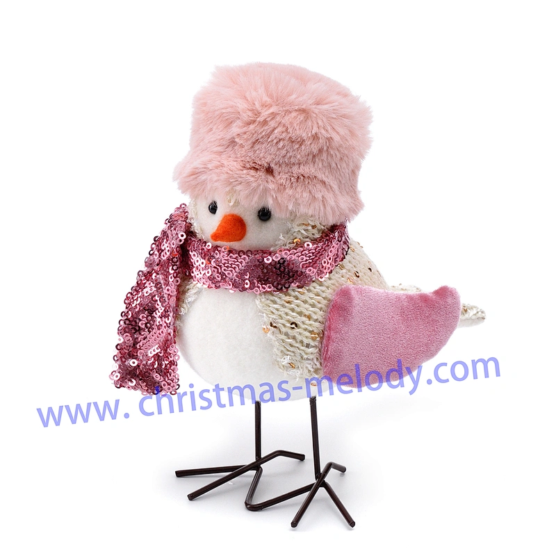 17cm  Pink bird with hat  AB