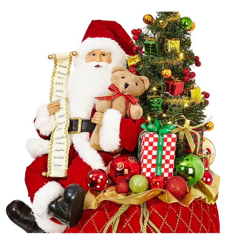 Lighted Toy Bag With Santa - 22.5 Inch Battery Operated