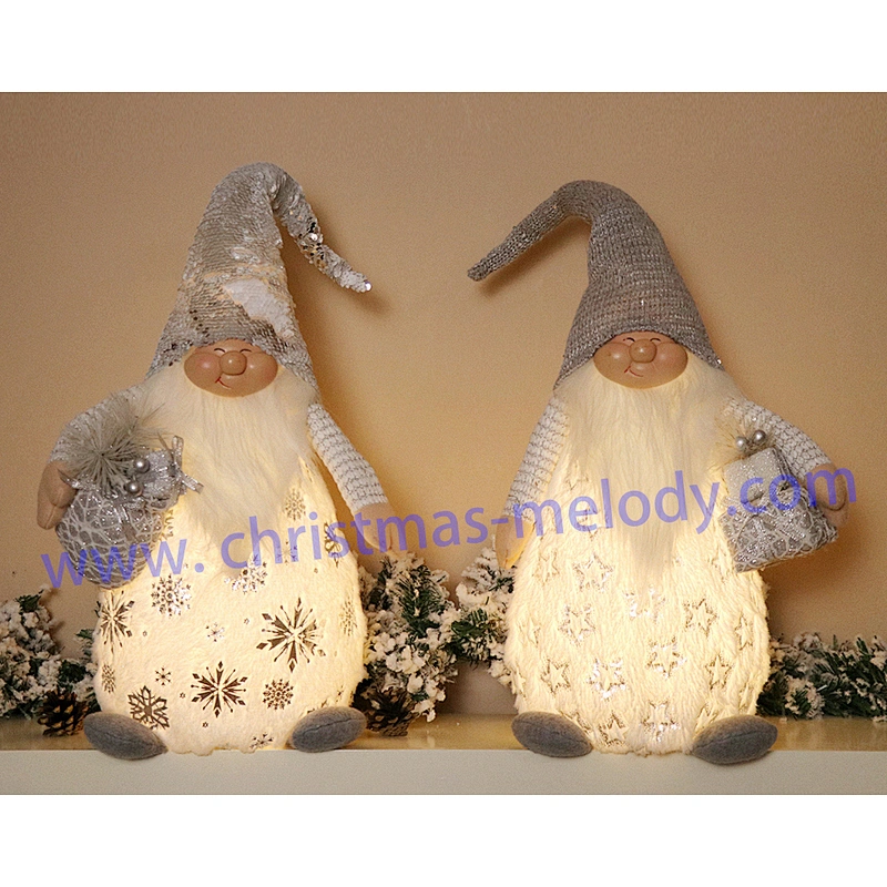 18”LED sitting Gnomes