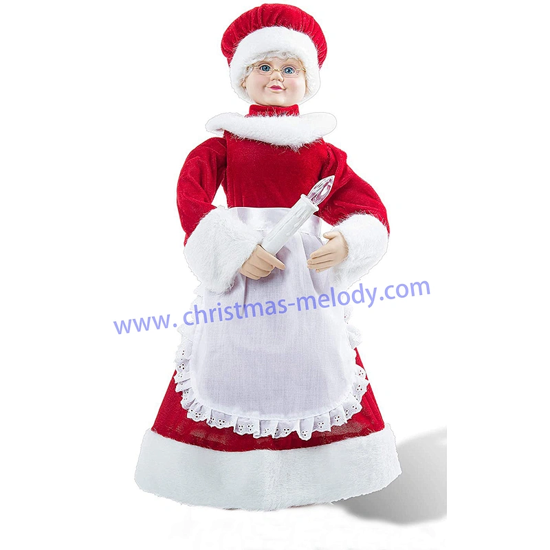 SOTE 24″ Animated Mrs. Claus with a Candle Christmas Figure