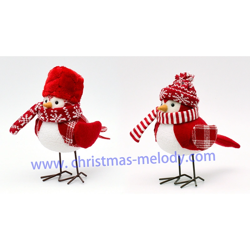 17cm  Red bird with hat  AB