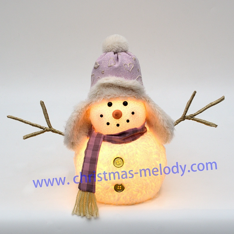 24cm  Snowmen with light and music