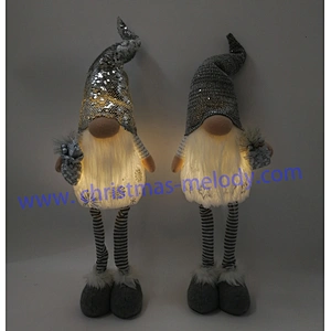 60cm  Grey stand with light big nose Elf