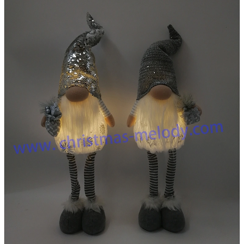 60cm  Grey stand with light big nose Elf