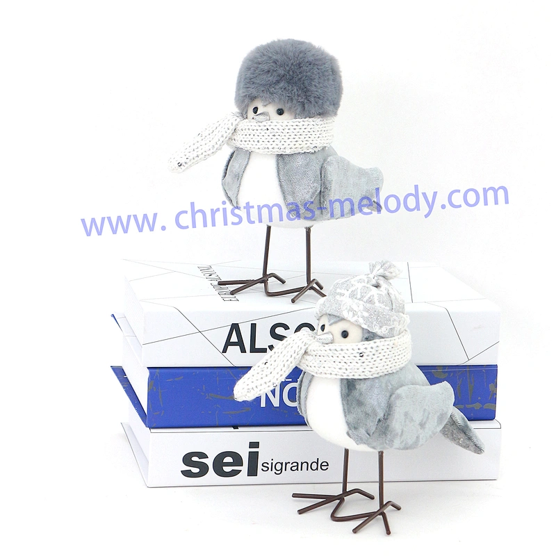 17cm  Grey bird with hat   AB