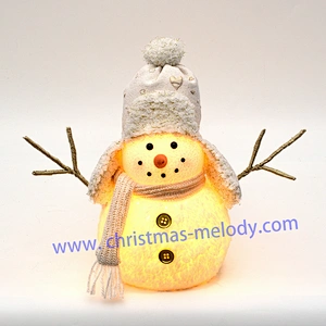 24cm  Snowmen with light and music