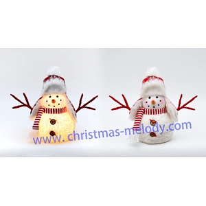 24cm  Snowmen with light and music