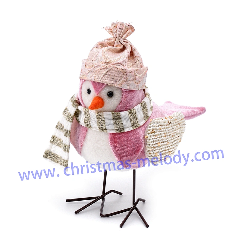 17cm  Pink bird with hat  AB