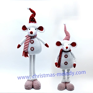 87cm  Red and white retractable mouse ab