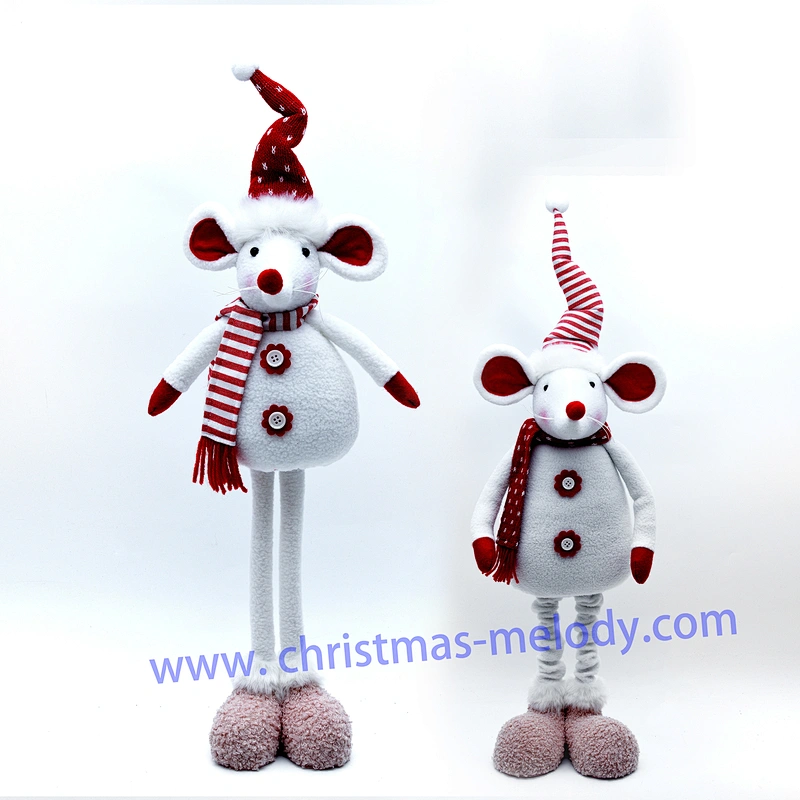 87cm  Red and white retractable mouse ab