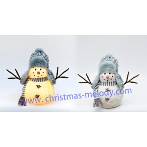 24cm  Snowmen with light and music