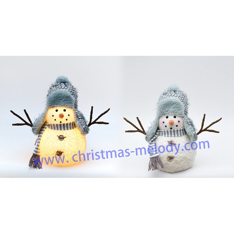 24cm  Snowmen with light and music