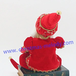70cm Red Sitting elves that can pose