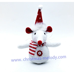 17cm  Red and white small pendant mouse ab