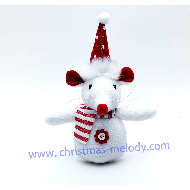 17cm  Red and white small pendant mouse ab