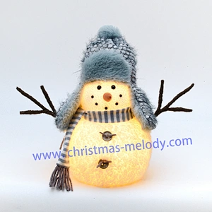 24cm  Snowmen with light and music