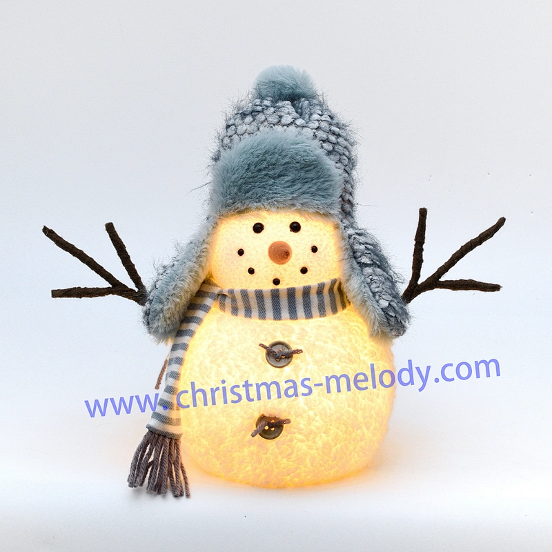 24cm  Snowmen with light and music