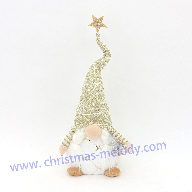 50cm  Golden fairy with feet and lights and big nose