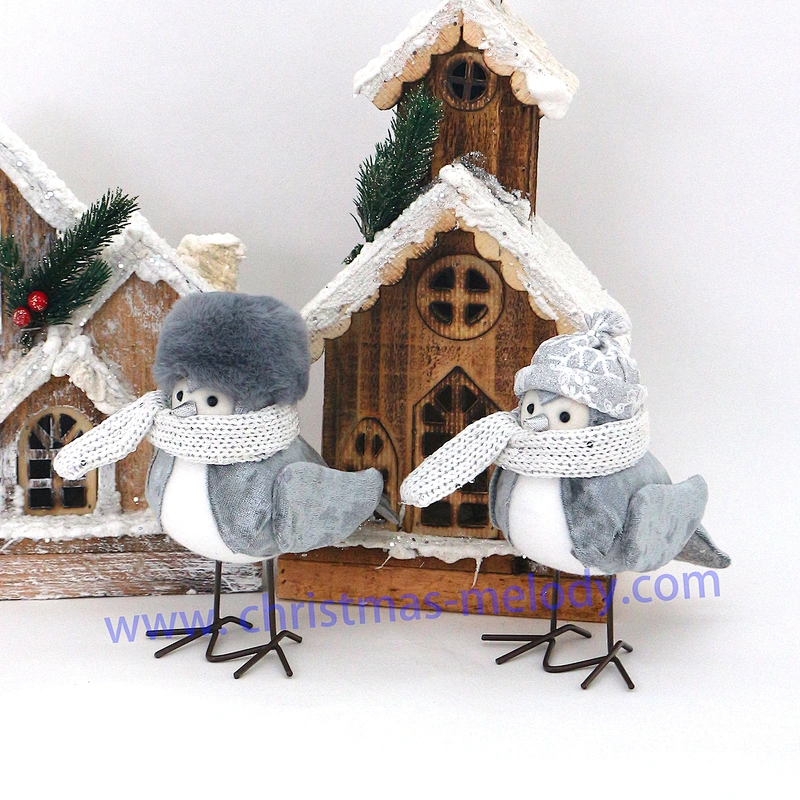 17cm  Grey bird with hat   AB