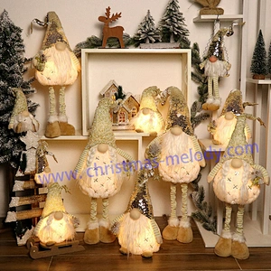 55cm  Golden fairy with feet and lights and big nose