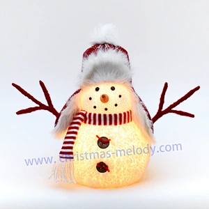 24cm  Snowmen with light and music