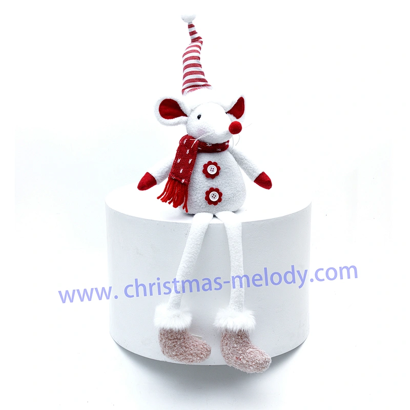 60cm  Red and white sitting soft back mouse AB