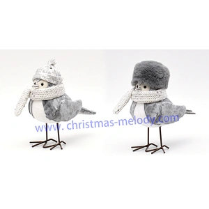 17cm  Grey bird with hat   AB
