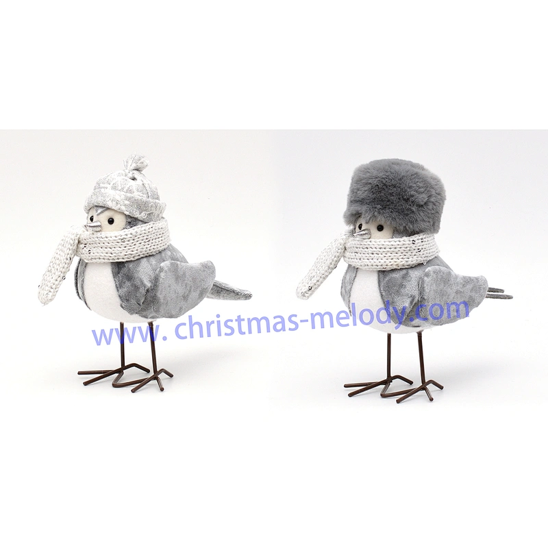 17cm  Grey bird with hat   AB