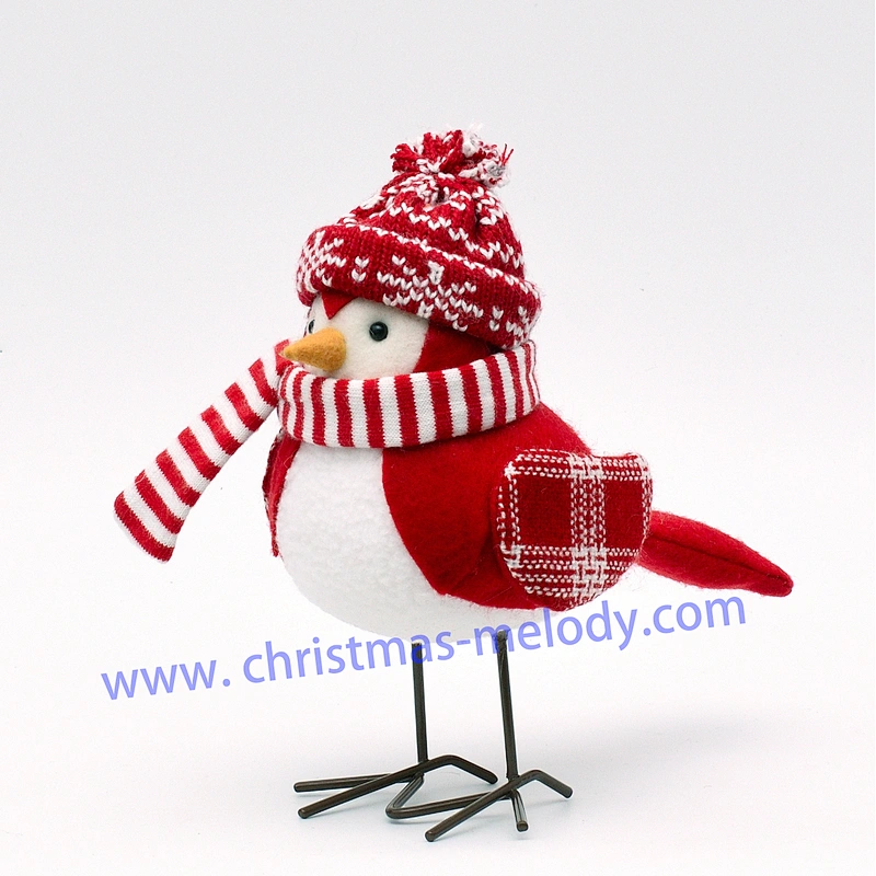 17cm  Red bird with hat  AB