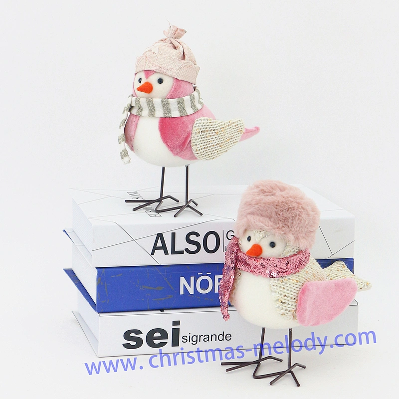 17cm  Pink bird with hat  AB