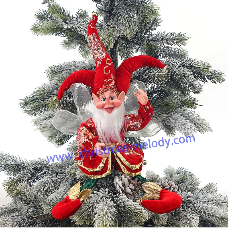 50cm Christmas elves with long nose and wings