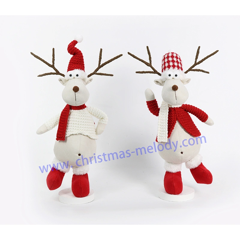 37/45cm   red and white Christmas deer