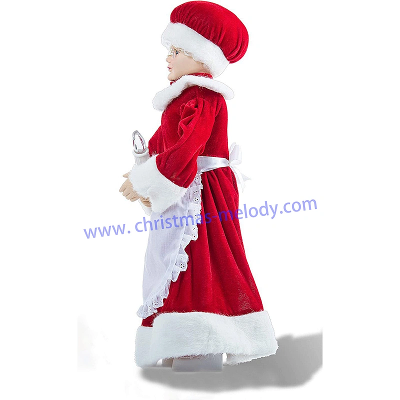 SOTE 18″ Animated Mrs. Claus with a Candle Christmas Figure