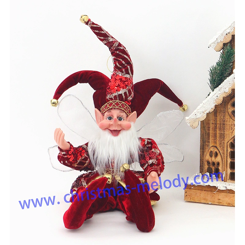 50cm Christmas elves with long nose and wings