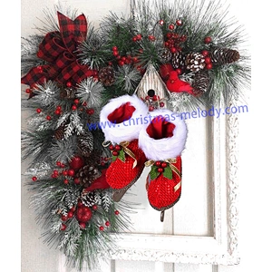 20*20cm Ice skate wreath  ice skate door hanger  ice skate decor