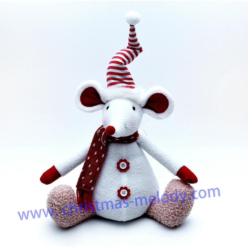 40cm  Red and white sitting mouse ab