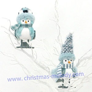 15cm  Blue bird with hat  AB