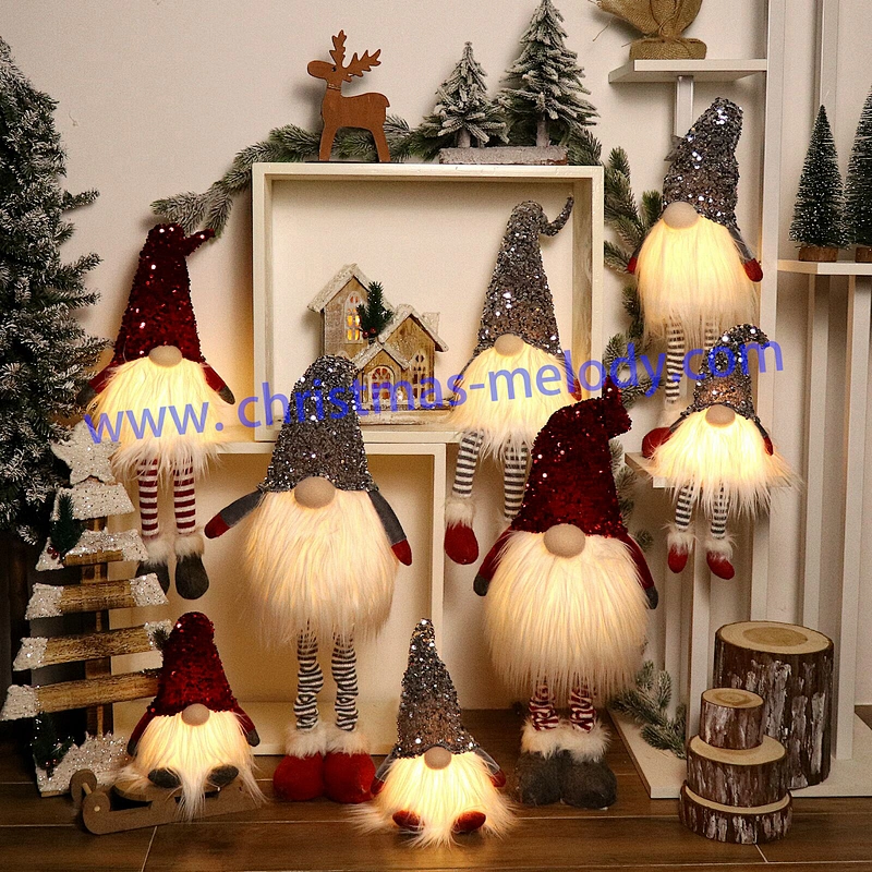 20cm  Big nose fairy with red and gray lights