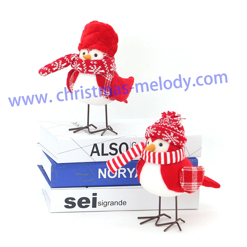 17cm  Red bird with hat  AB