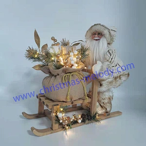 Santa claus with lights and sled