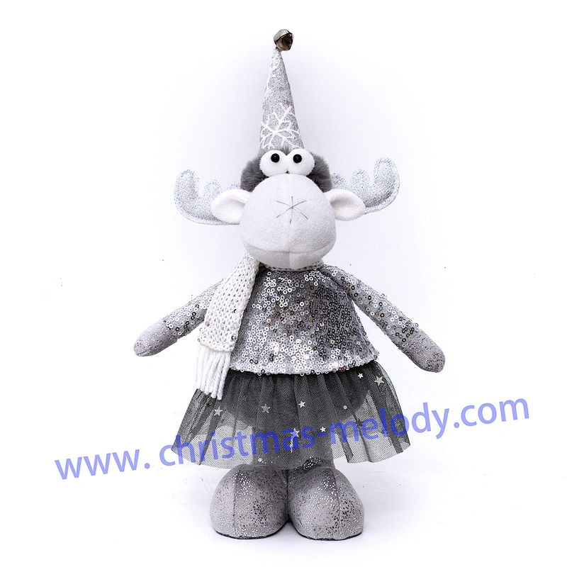 35cm  Grey Christmas deer ab