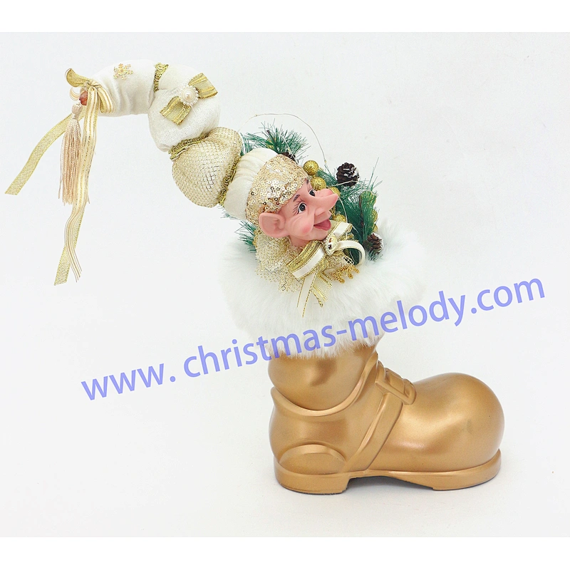 Gold boots with light and elf cuttings