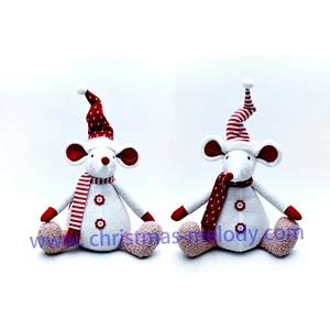40cm  Red and white sitting mouse ab