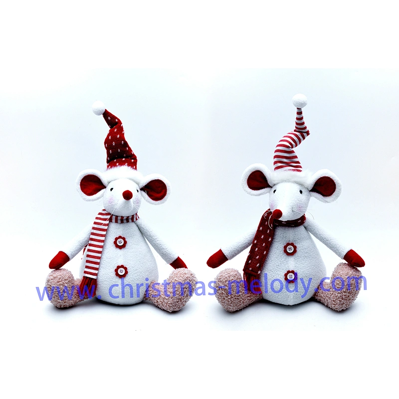 40cm  Red and white sitting mouse ab