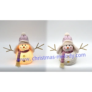 24cm  Snowmen with light and music