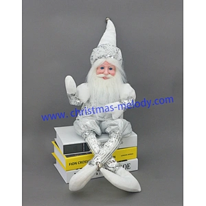70cm Silver Sitting elves that can pose