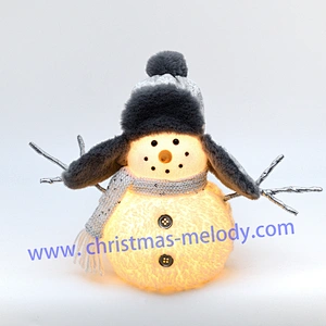 24cm  Snowmen with light and music