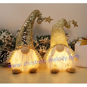 50cm  Golden fairy with feet and lights and big nose