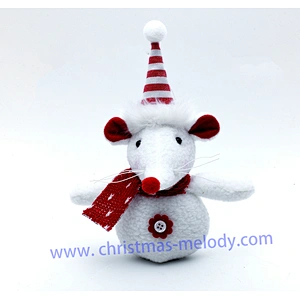 17cm  Red and white small pendant mouse ab